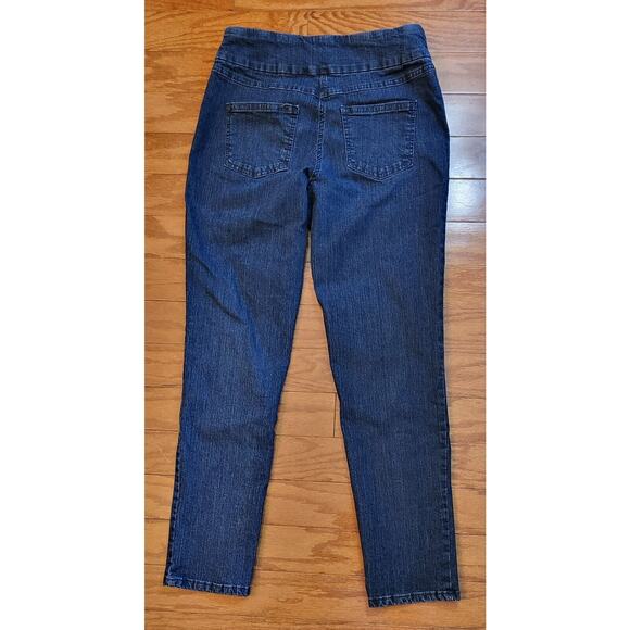 Ruby Red Womens Skinny Blue Jeans Size 8 Dark Wash Pull-on - Picture 4 of 10